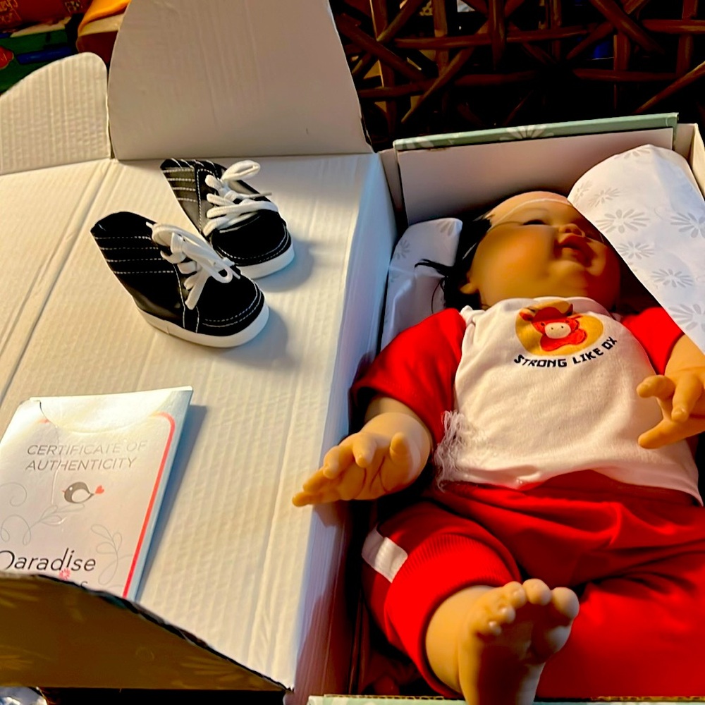 New Paradise Galleries Asian Big Boy Reborn Baby Doll NWB